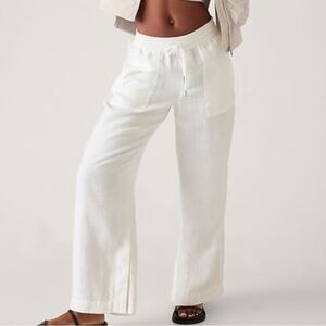 Athleta Retreat Linen Wide Leg Pant worn once